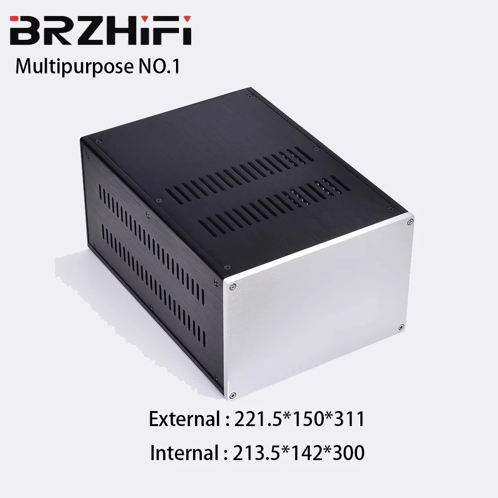 

BRZHIFI all-match Amplifier Chassis Multipurpose NO.1 Ventilate Aluminum Enclosure shell Preamp Home Audio DAC power supply Case