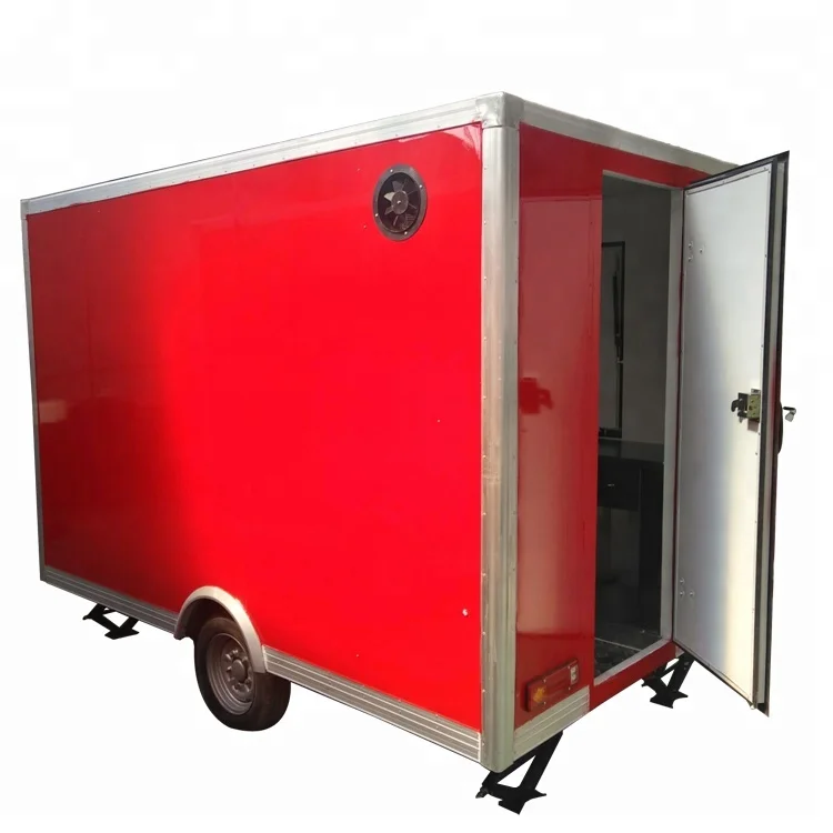 Retro Mobile Food Truck 7.5ft Dining Car Food Trailer For Europe Vendors Hotdog Food Cart