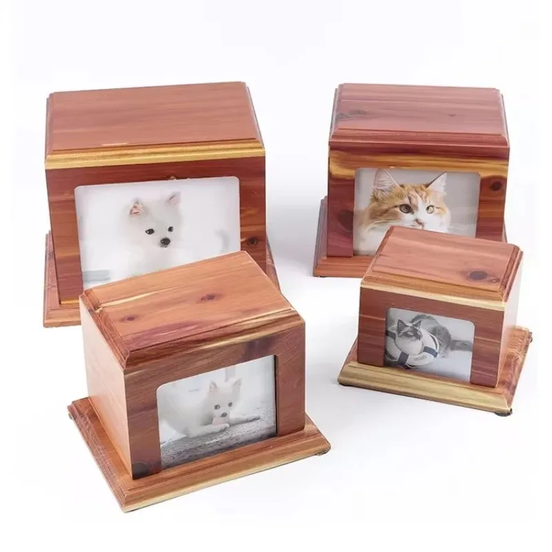 

Cedar wood cremation ashes casket animal urn cremation pet box