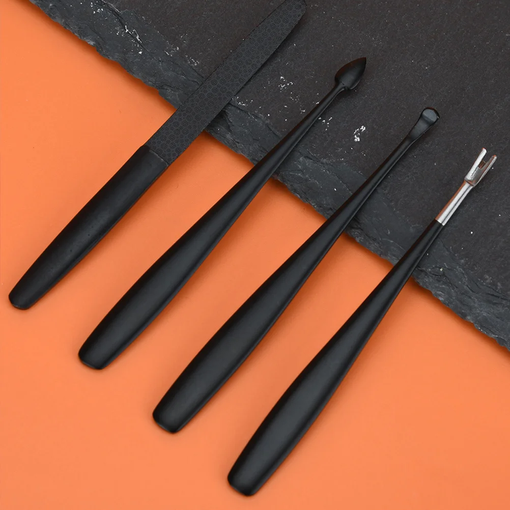 ชุดอุปกรณ์ทำเล็บ 1 ชุด ชุดเครื่องมือทำเล็บสแตนเลส ตะไบตัดหนังกำพร้า ชุดดูแลเล็บแบบพกพา ใช้ในร้านเสริมสวย