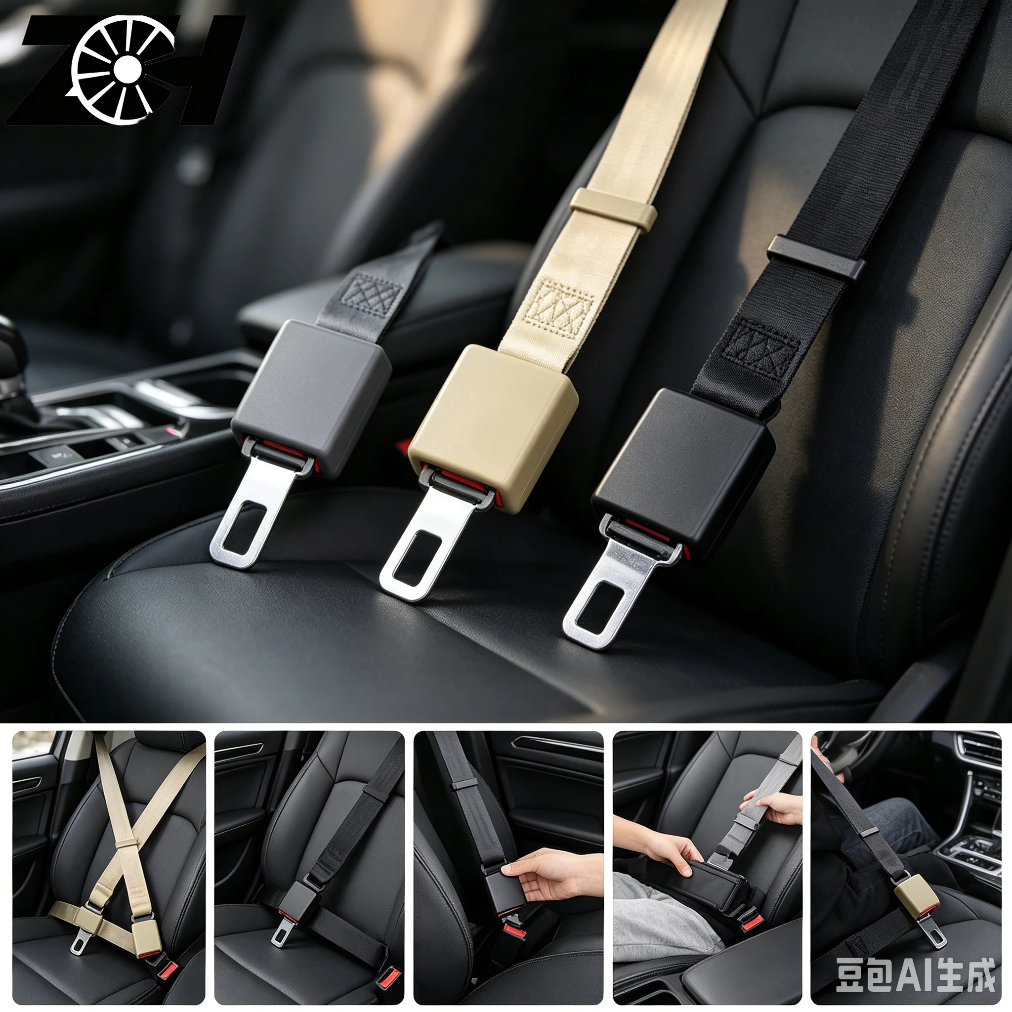 Universal 250 to 800 mm Adjustable Car Auto Child Safety Seat Belt Clip Seatbelt Extension Extender Strap Buckle