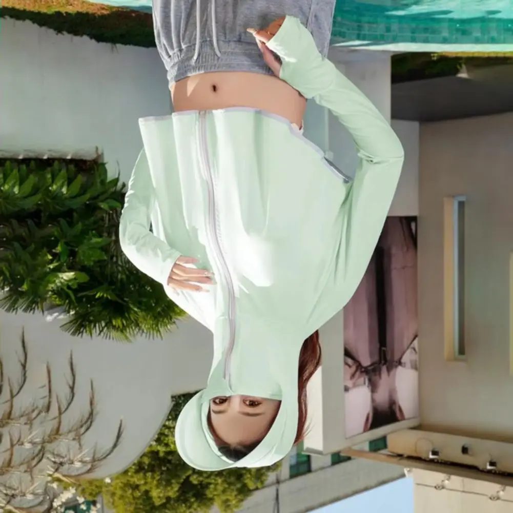 

UV Protection Clothing Women Sun Protection Clothing Long Sleeve Hooded Shawl Cape Ice Silk Sunscreen Jacket for Outdoor Travel