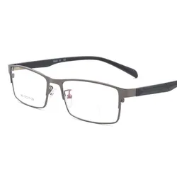 TGCYEYO Men Alloy Glasses Frame Fashion Male Square Ultralight Eye Myopia Prescription Eyeglasses Flexible TR90 Mirror Leg 964