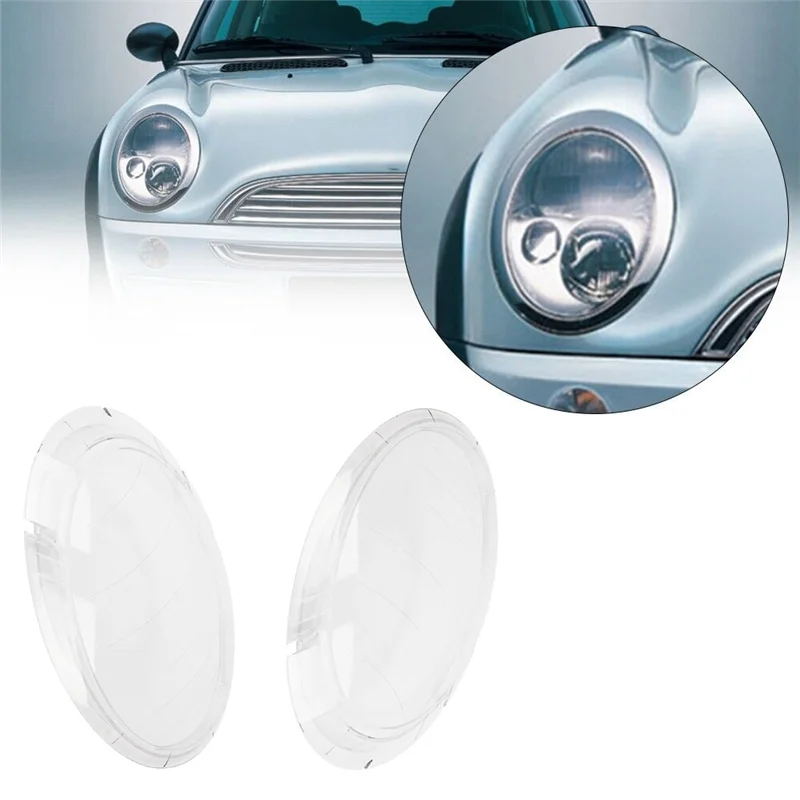 

Front Headlight Lens Cover Clear Lens Lampshade Head Light Shell for MINI R50 R52 2001-2006 63126911701 63126911702