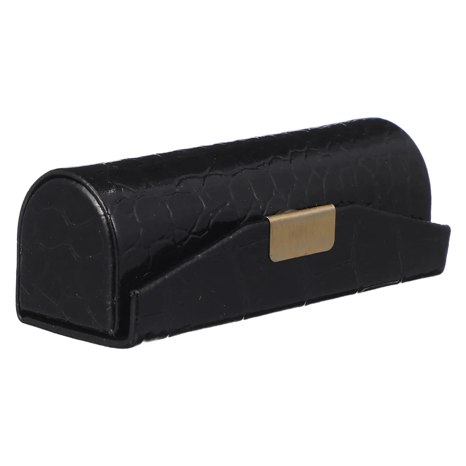 

Футляр для помады черный из ПУ, маленький держатель для помады, дорожный органайзер для хранения, компактный кейс для косметики для сумочки, клатча