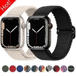 Braided Nylon Strap for Apple Watch Band Ultra 2 49mm Series 10 46mm 42mm 44mm 40 41mm Adjustable Bracelet IWatch 9 8 7 6 SE 5 4