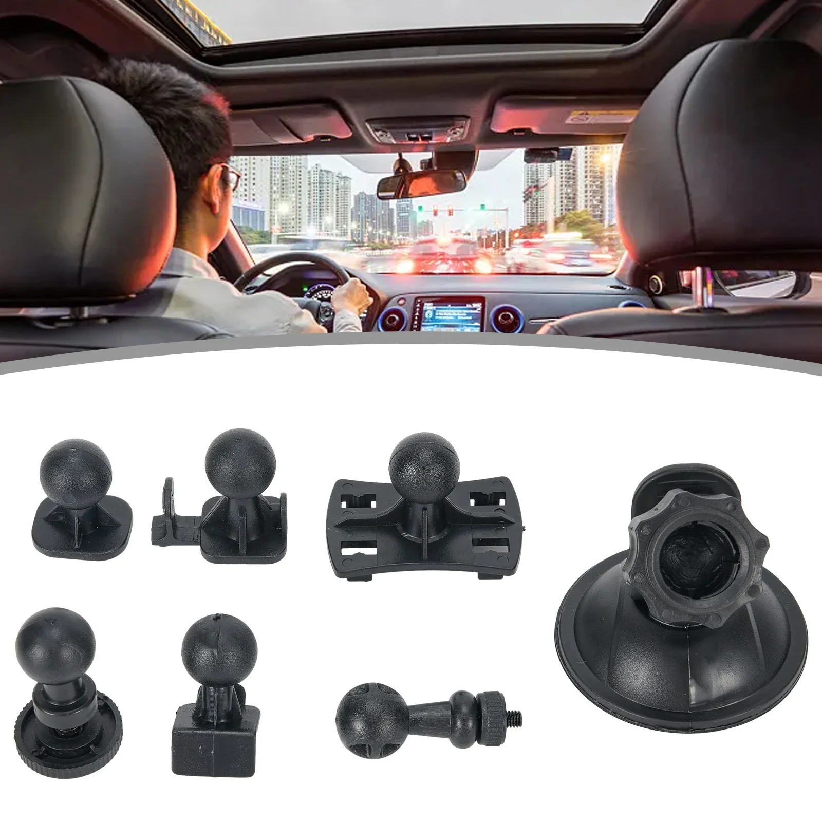 

Useful High Quality Practical Driving Recorder Bracket Car Black Color Easy Install And Removal Plastic Material