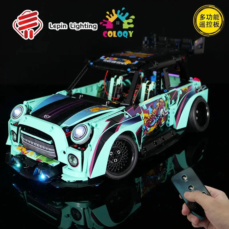 Iluminação LED Building Block Adequado para Mini Paceman, Carro Esportivo Modificado, Tecnologia K-box, Dispositivo de Controle Remoto, DIY