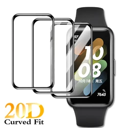 1-5PCS 20D Curved Full Screen Protector For Huawei Band 8 7 Pro Full Coverage Soft Glass Film for Honor Band 6 7 Protective Film