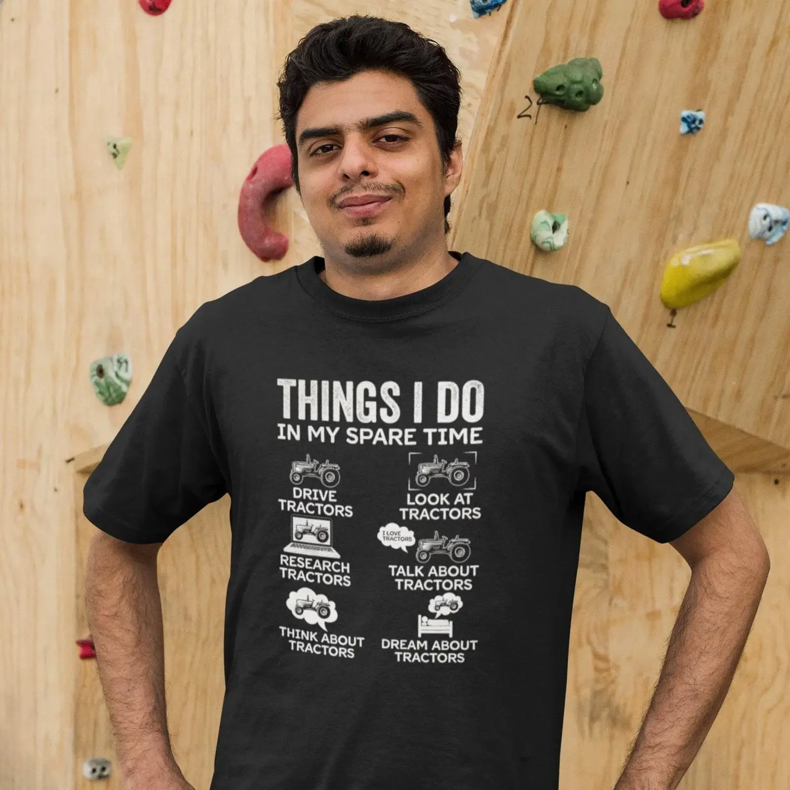 Things I Do In My Spare Time Tractor T Shirt Funny Lover Farmer Farming Drive Look Research Talk Think Dream Tractors vintage