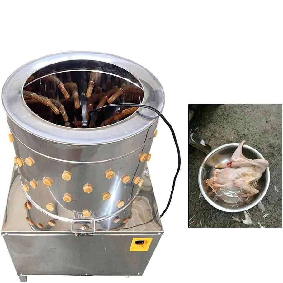 آلة نتف الدجاج التركية التجارية آلة إزالة شعر ريش الدواجن مع 10 أصابع مطاطية 1400 دورة في الدقيقة