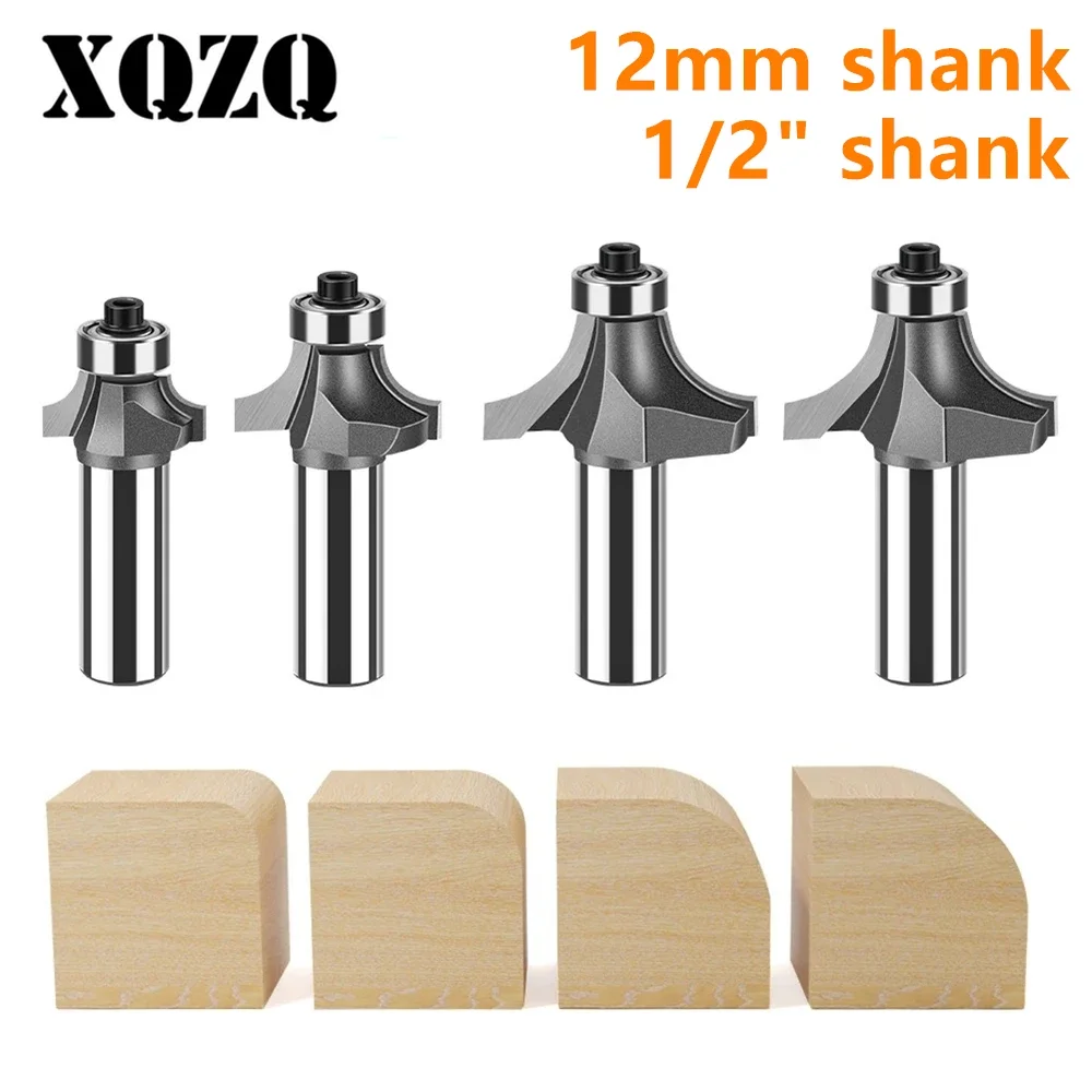

12 мм 12,7 мм угловая фреза с хвостовиком и подшипником, твердосплавные фрезы, закругленные биты, деревообрабатывающий инструмент