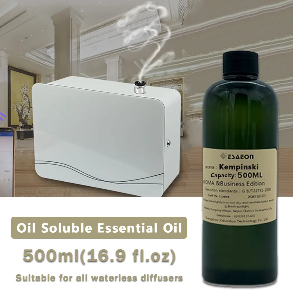 ESAEON 500ml (16.9 fl.oz) Aceite Esencial de Opio Negro/Kempinski/Cedro, Para Todos los Difusores sin Agua, Máquina de Aromas, Aromaterapia con Varillas