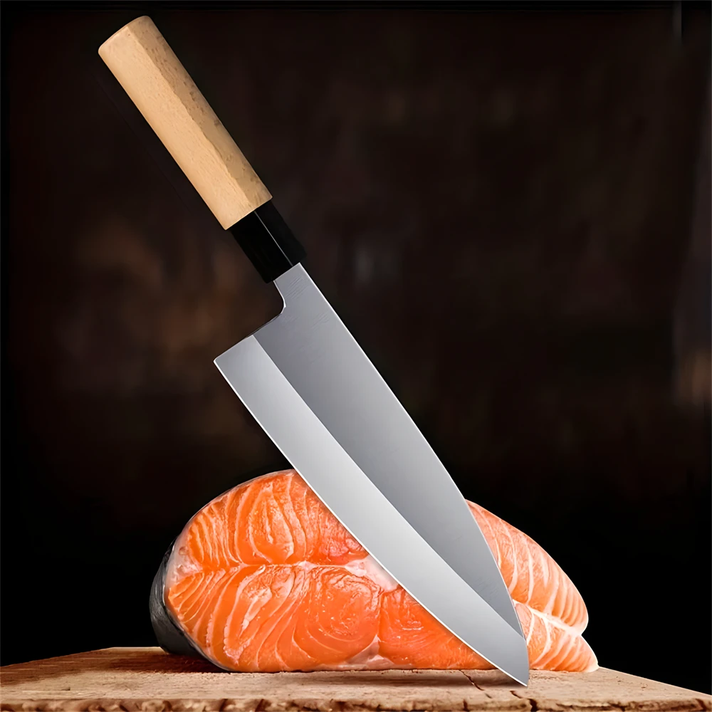 1PC，Deba Fish Fillet Knife Japanese Sashimi Salmon Knife Handmade Slicing Peeling Cleaver Sushi Fish Cooking Tools Kitchen Stuff