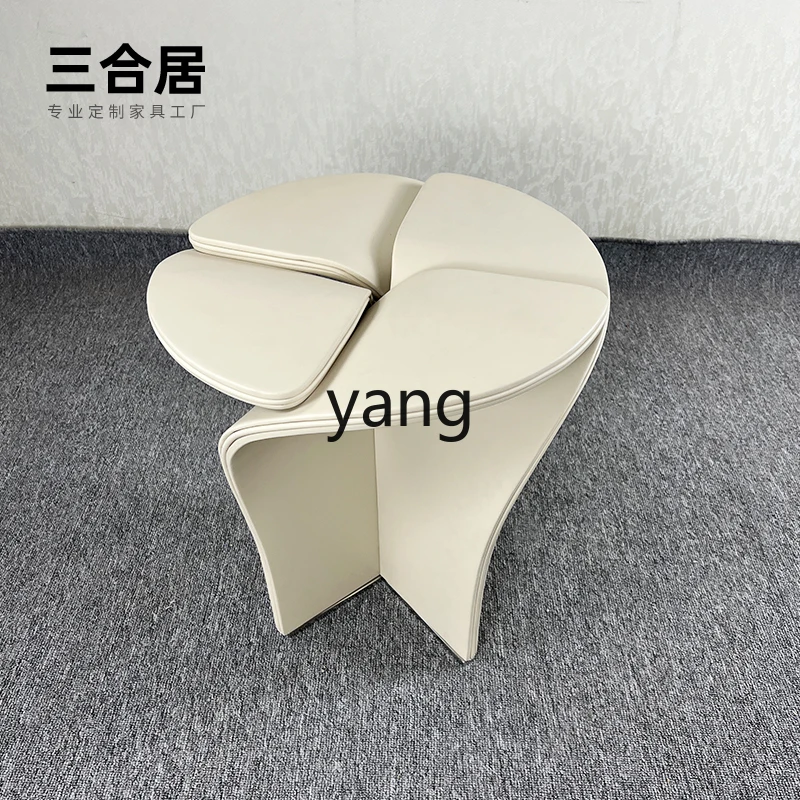 Yjq Minimalist Living Room Corner Table Four-Leaf Clover Small Coffee Table Petals Luxury Furniture