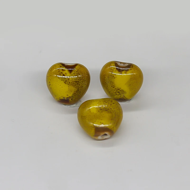 20pcs/lot Jewelry Accessory Ceramic heart-shaped heart-shaped beaded beads hand-wovenFor Charms Earrings  Bracelet