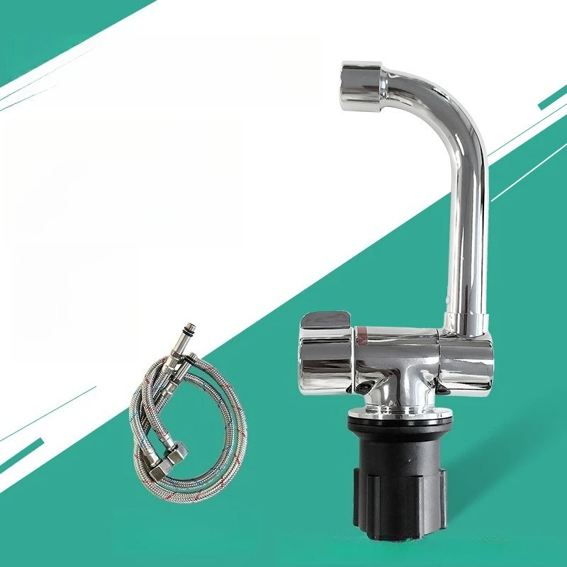 RV special modification Car anti-rust folding hot and cold faucet 304 stainless steel trailer accessories