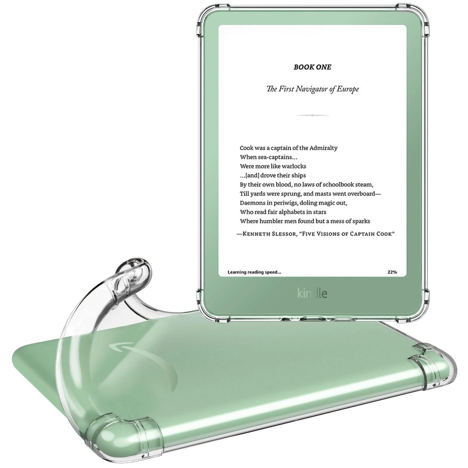 MoKo Funda transparente para 6 "ALL-New Kindle (11th Gen-2024/2022), funda trasera de parachoques de piel transparente ultrafina y suave de TPU delgada y flexible
