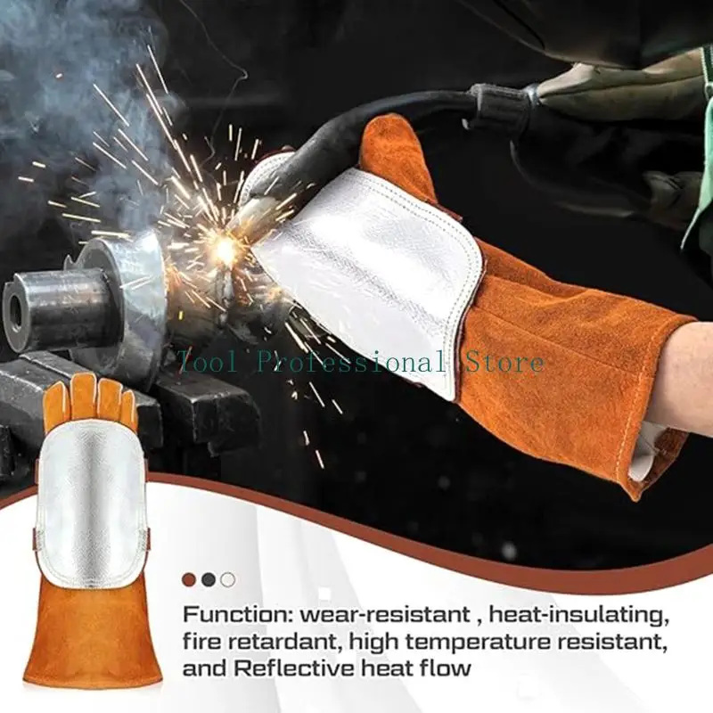 57QF 용접 안전 장갑 고온 절연 손 가드 용접 손 패드