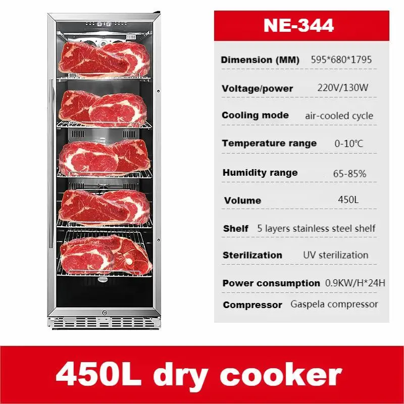 For Single Zone Dry Beef Age Fridge Compressor Meat Steak Locker Dry Age And Curring Refrige