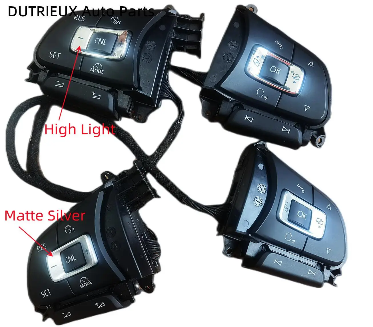 Botão do volante do OEM com apropriado para o estilo Tiguan II Magten Passat T-ROC CC, 5N0 959 442 5NG 959 442