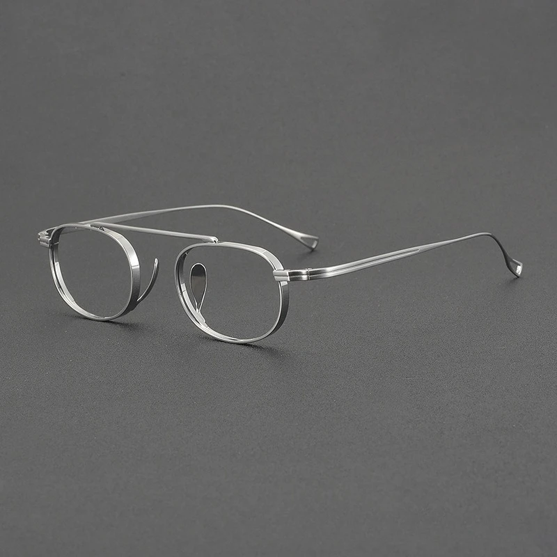 

Retro Oval Lightweight Blue Blocking Brand Designer KMN9504 Glasses Frames for Men Titanium Handmade Women Optical Myopia Gafas