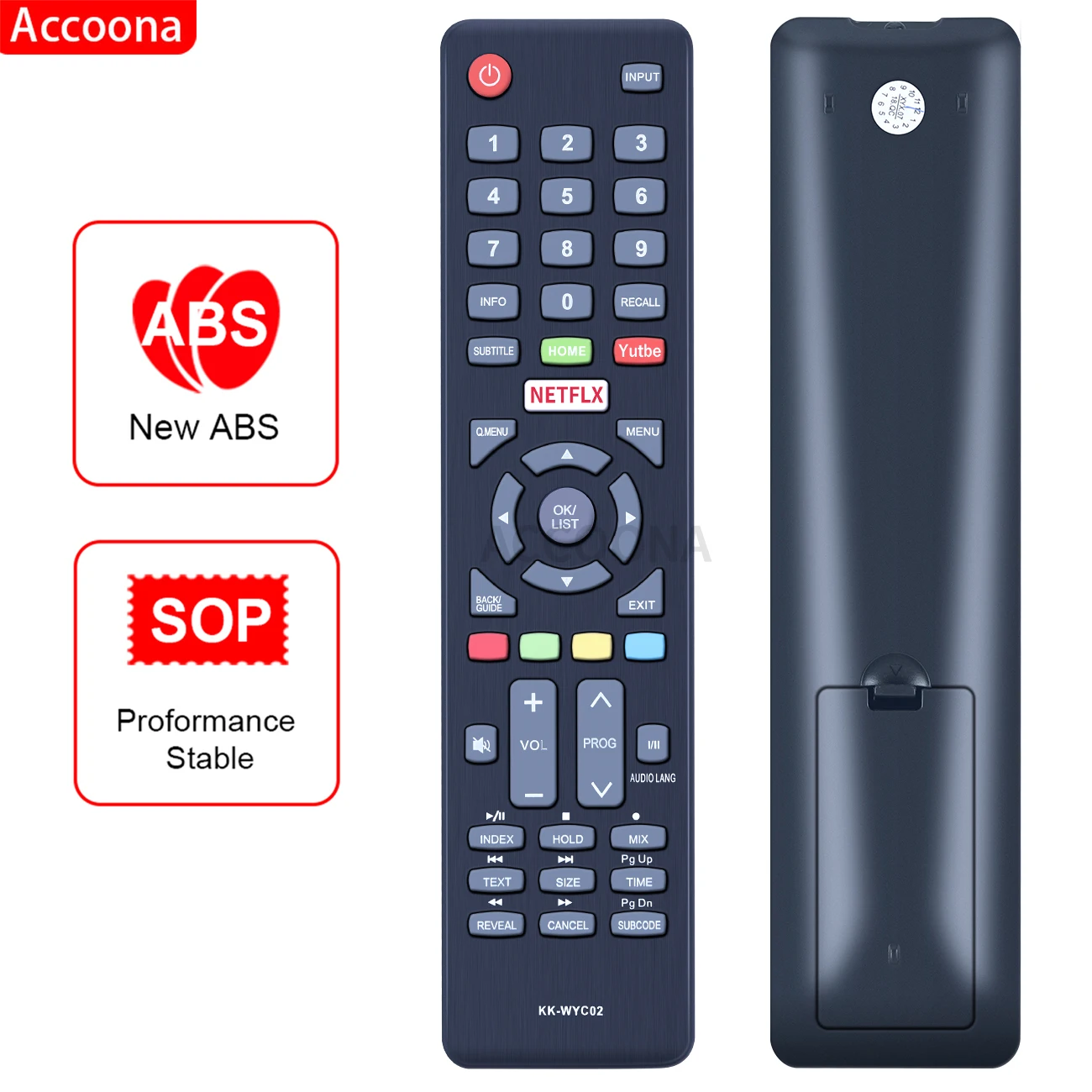 Remote control for KK-WYC02 KONKA HYUNDAI Seiki Atvio Sanyo Speler GHIA DYON max40 smart TV