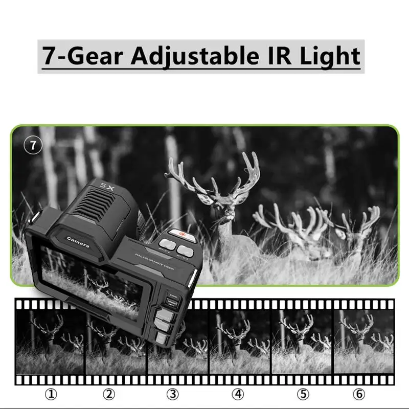 4K Night Vision Camera  WIFI APP Full Color Night Range 800m Sony Zoom 400X 40mp Image 18650 64GB Card for Hunting Camping