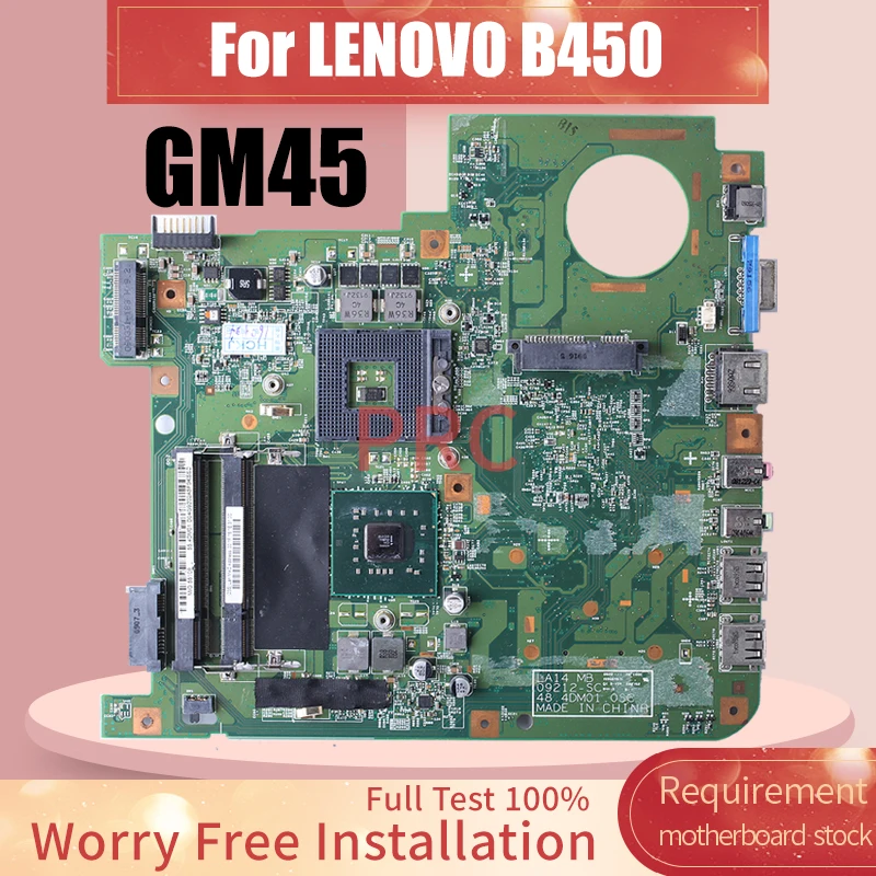 

For LENOVO B450 Laptop Motherboard 09212-SC GM45 Notebook Mainboard