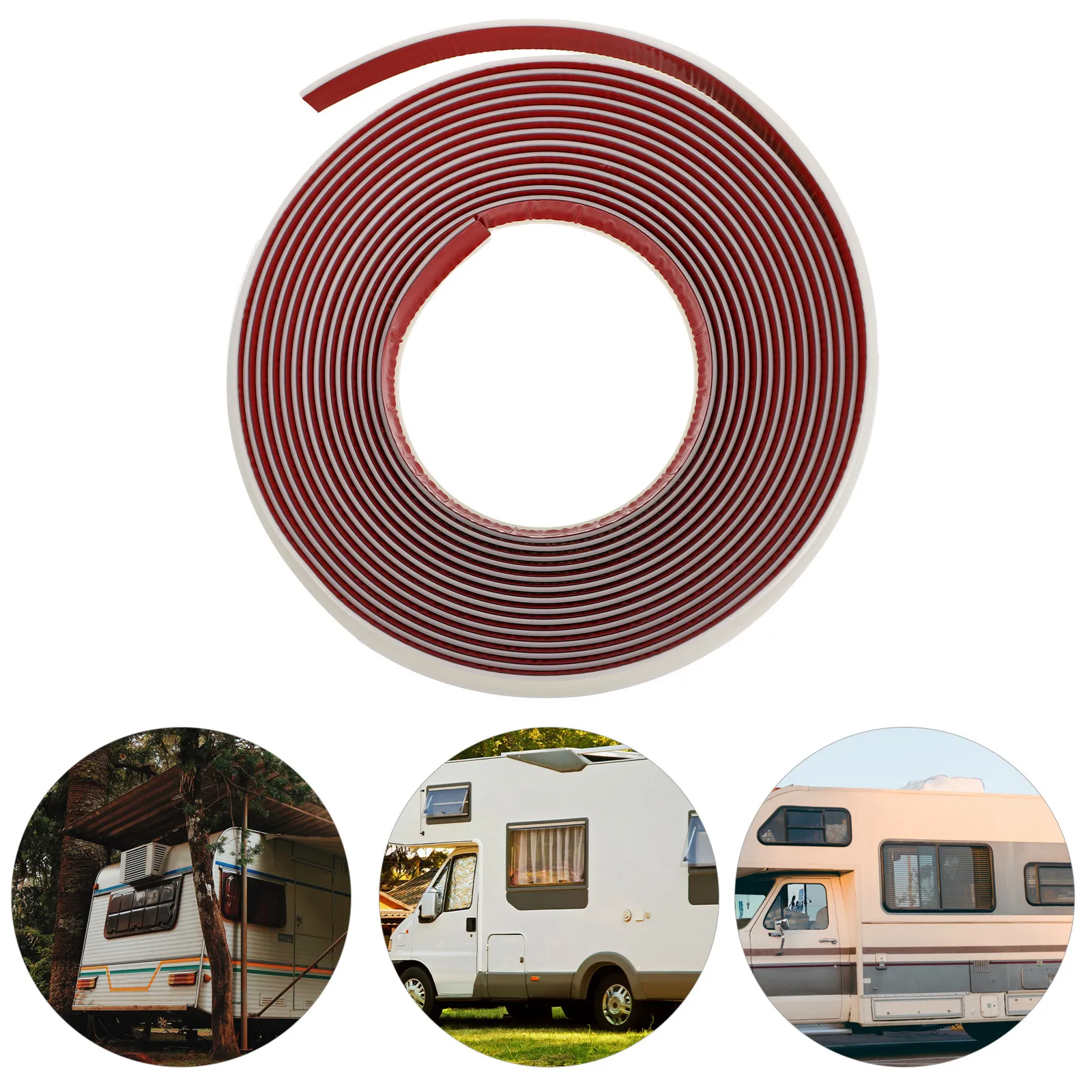 

10-Meters PVC Rain Gutter Drip Rail J-Shaped Roof Water Diversion Strip for Rv Truck Caravan Easy Install Weatherproof Drainage
