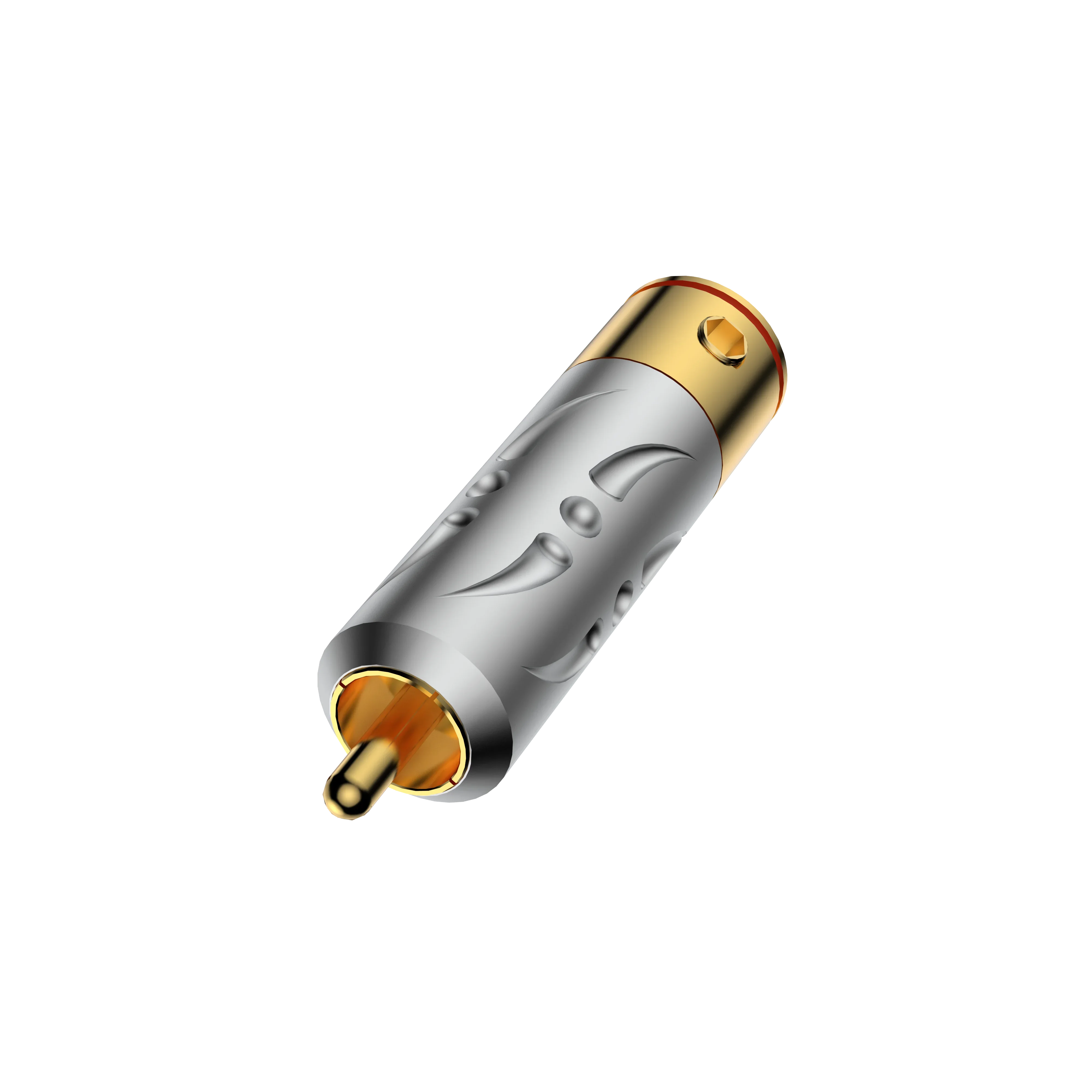 4 pçs de alta qualidade vr109g cobre puro banhado a ouro rca plug conector de áudio hifi rca plug conector cabo audiophile plug