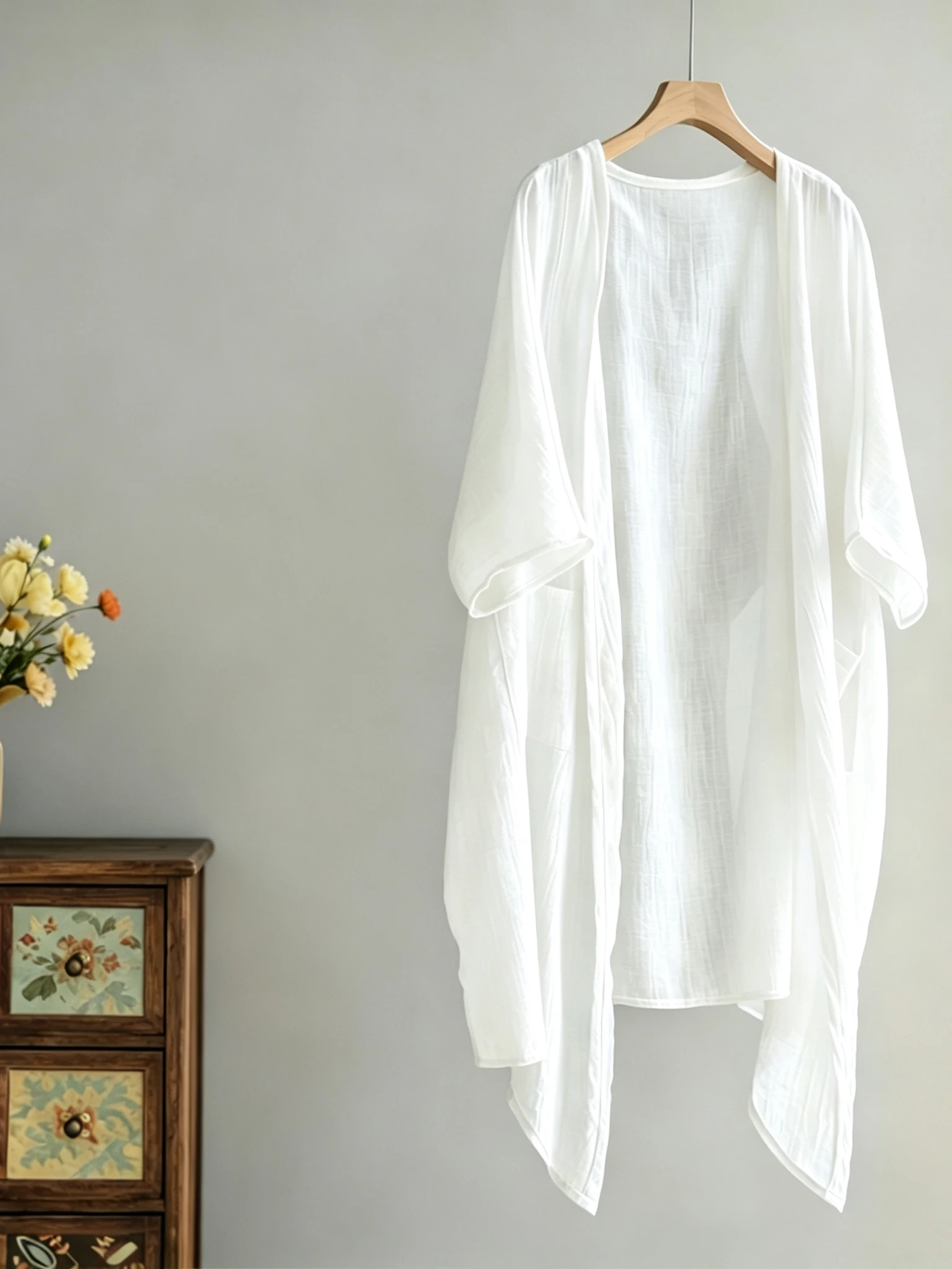 

Lightweight Loose Cardigan Outerwear Large Size Sun Protection Shirt Casual Style Comfortable Breathable Long Sleeve Coat