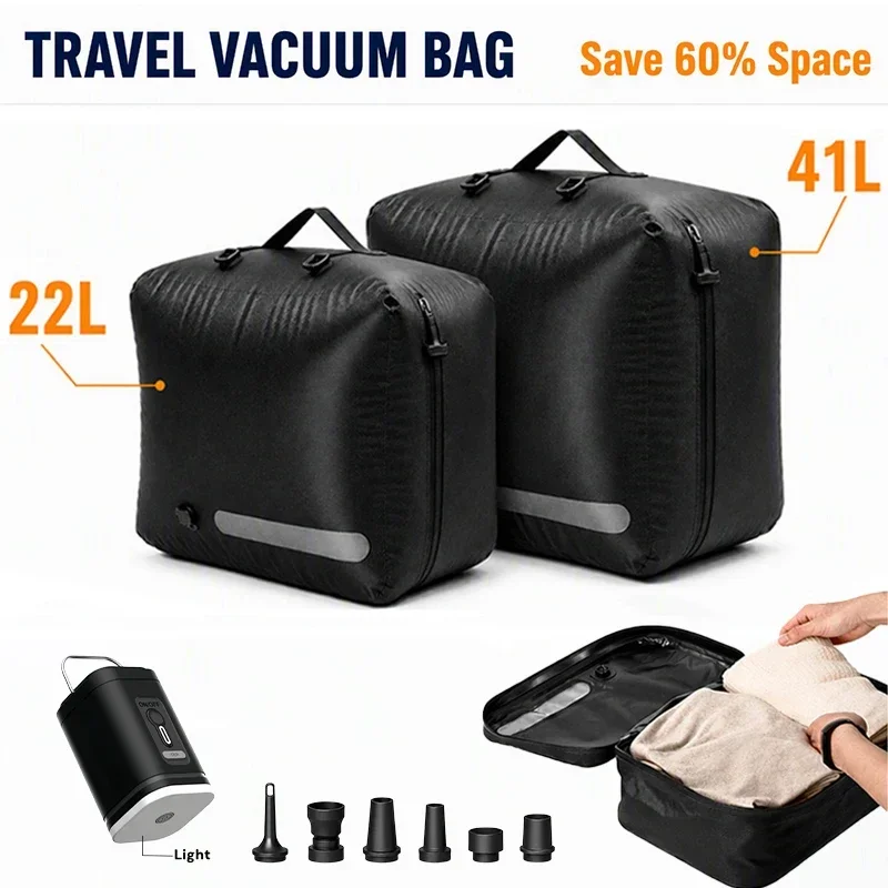 Women's Large Travel Vacuum Compression Bag Muli-Functional Dufle Tole Bag Nylon Waterproof Gym Bags Hiking Handbags Foldable