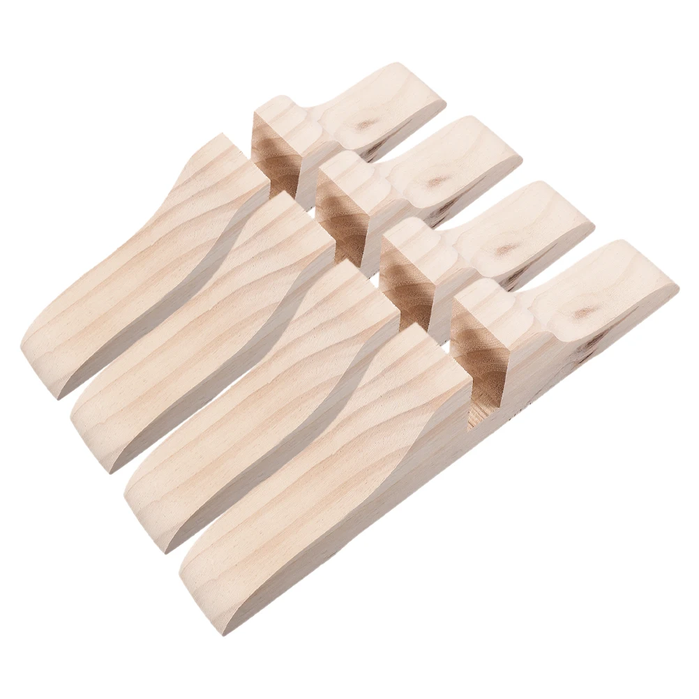 

4pcs Wood Privacy Bases Room Partition Support Stands Divider Bases Indoor Room Divider Accessories Sturdy Privacy