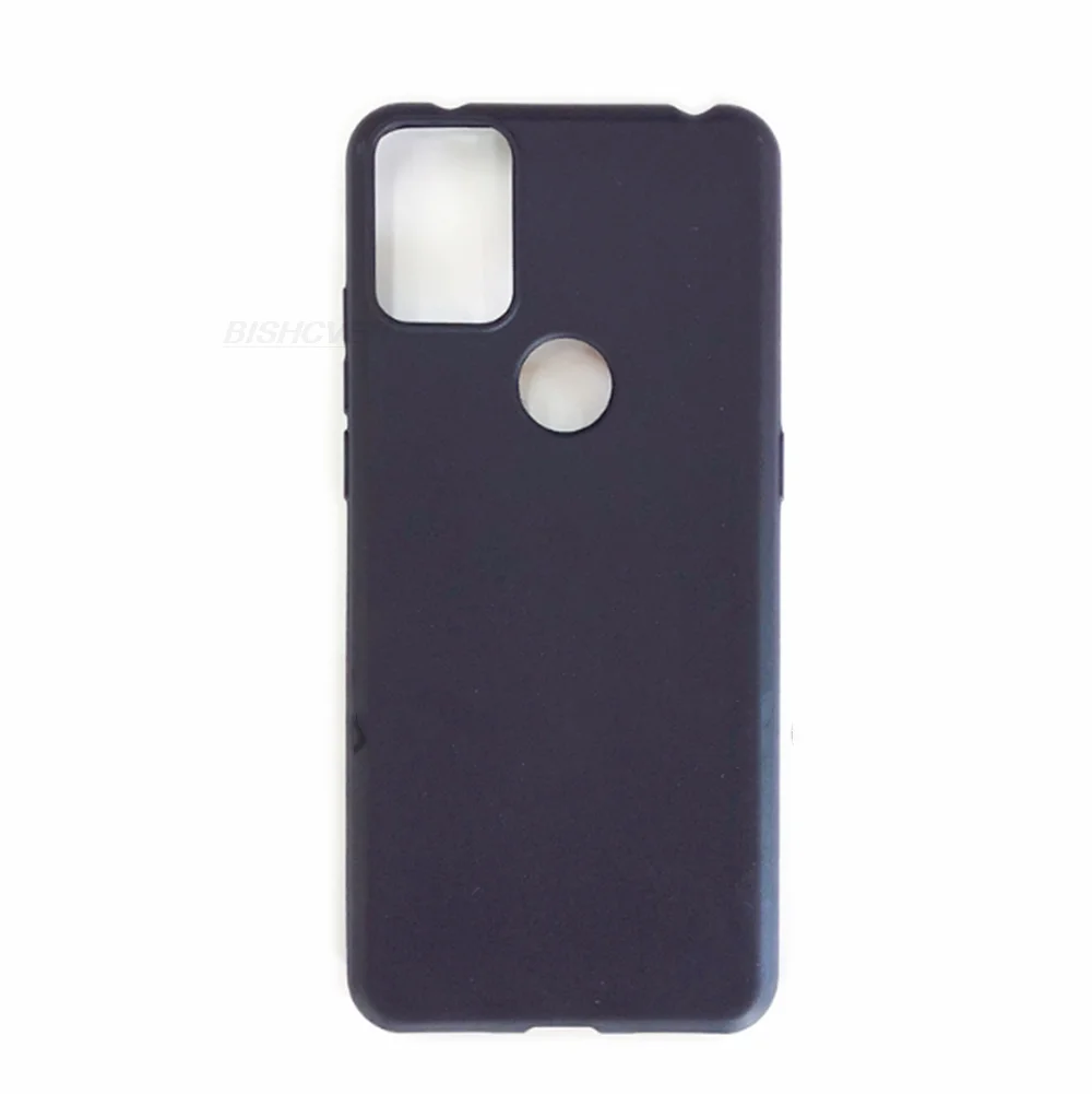 Capa de silicone macio preta para Alcatel 3X (2020) 6.52 "TPU Bumper Case para Alcatel 5061U, 5061K 5061A Capa traseira do telefone