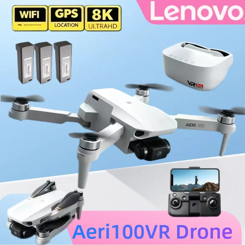 

Lenovo with Screen Aeri100VR 8K Drone Quadcopter Remote Control Professional RC Helicopter Outdoor Flight Camera Stable Flight