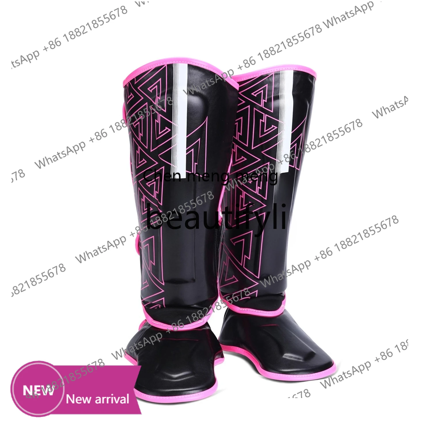 Protège-tibias de combat Sanda combat avec dos du pied protège-tibias boxe combat épaissi, équipement de protection