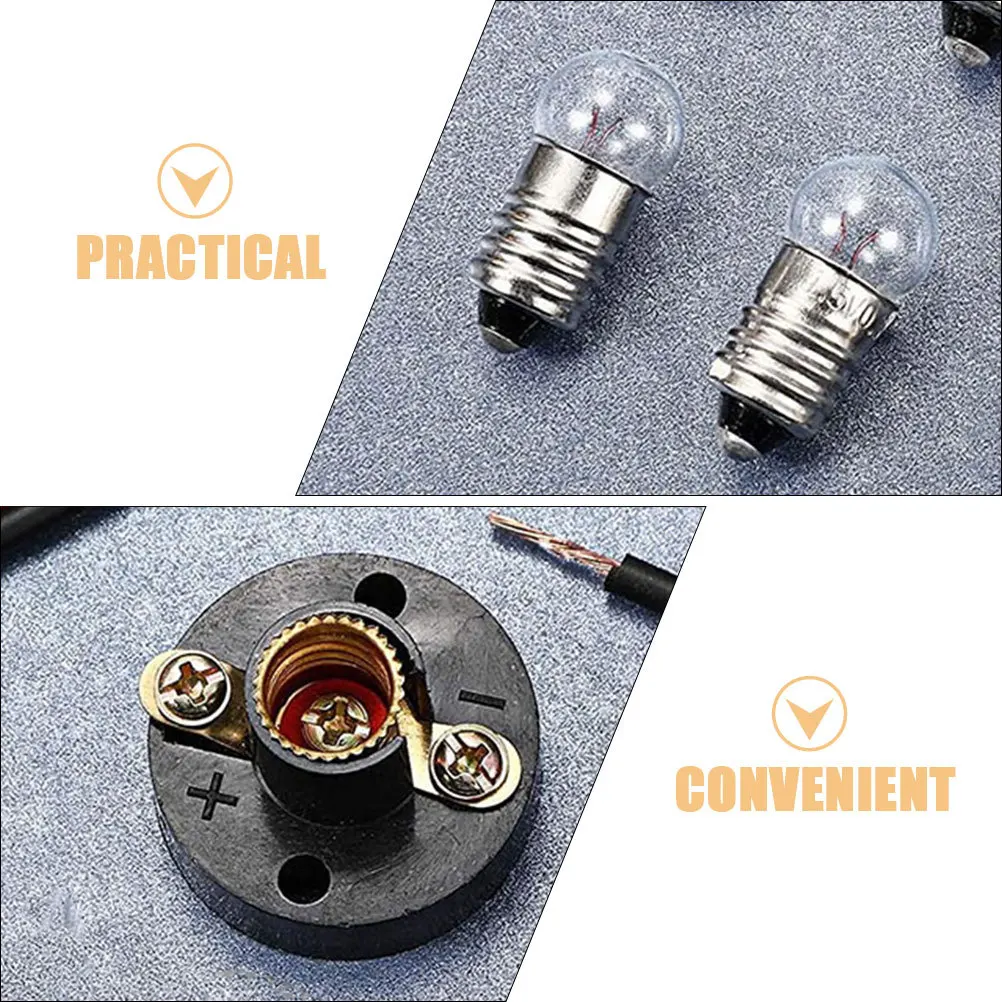 

1Set Screw Lamp Holder Base Light Bulb Holder Set Reliable Lighting Fixture for DIY Experiment and Home Decor