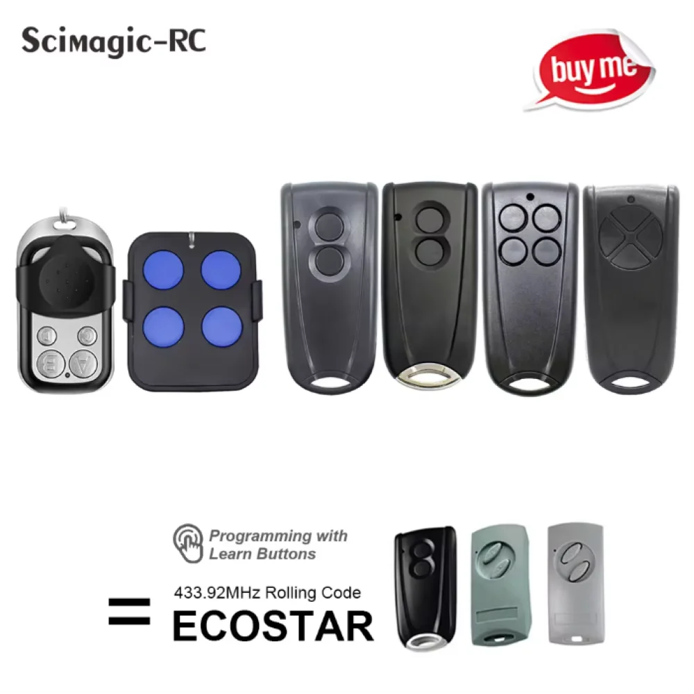 

6 Styles Hormann ECOSTAR Garage Remote Control RSC2 RSE2 RSC2-433 RSE2-433 433.92MHz Rolling Code For Liftronic 500 700 800