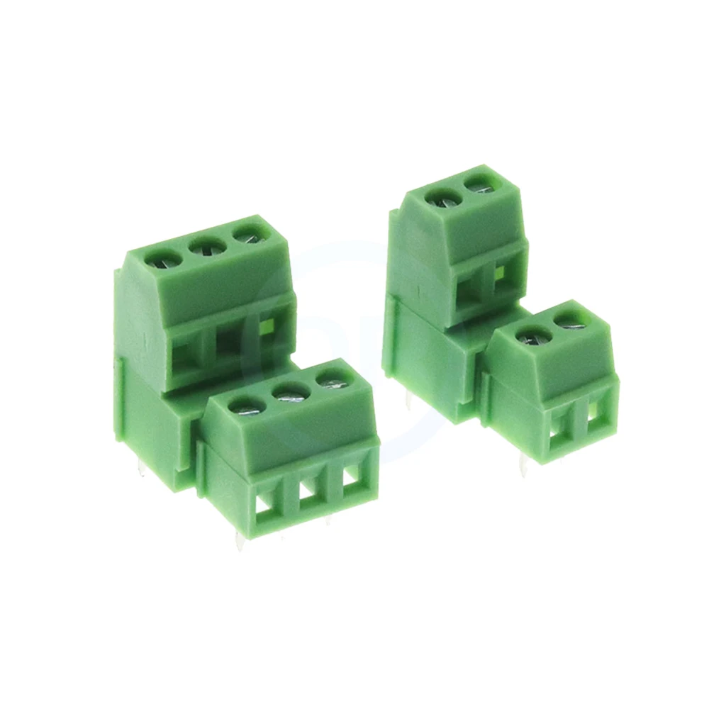 10 Pcs 3.5/3.81mm Pitch KF 128A 128HL MF-124 Double Row Splicable Screw PCB Terminal Block
