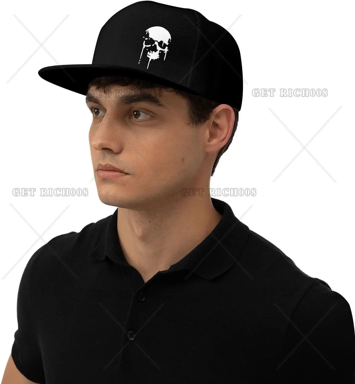 Cappello Snapback con teschio gotico per uomo divertente berretto da Baseball nero da donna cappello da papà regolabile cappello da camionista di moda per Halloween Look