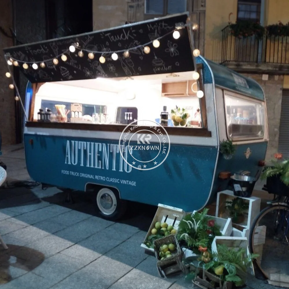 Remolque de café, furgoneta, camión de comida, cocina móvil, equipos personalizados, carrito de Pizza para perritos calientes, quiosco de aperitivos callejeros