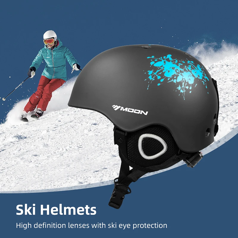 MOON CE Certification PC+EPS Adult Ski Helmet for Adult and Youth Skating Skateboard Helmet Snow Sports Snowboard Helmets