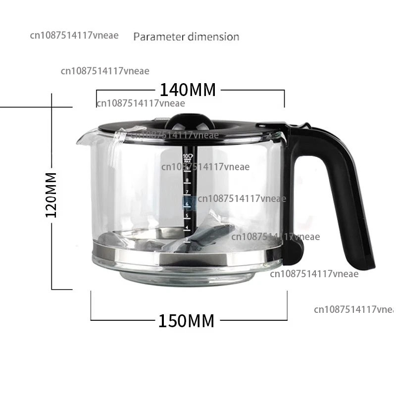 Coffee Maker Glass Jug Filter Funnel for HD7761 HD7762 HD7765 HD7766 HD7767 HD7768 HD7769 Coffee Maker Glass Pot Parts