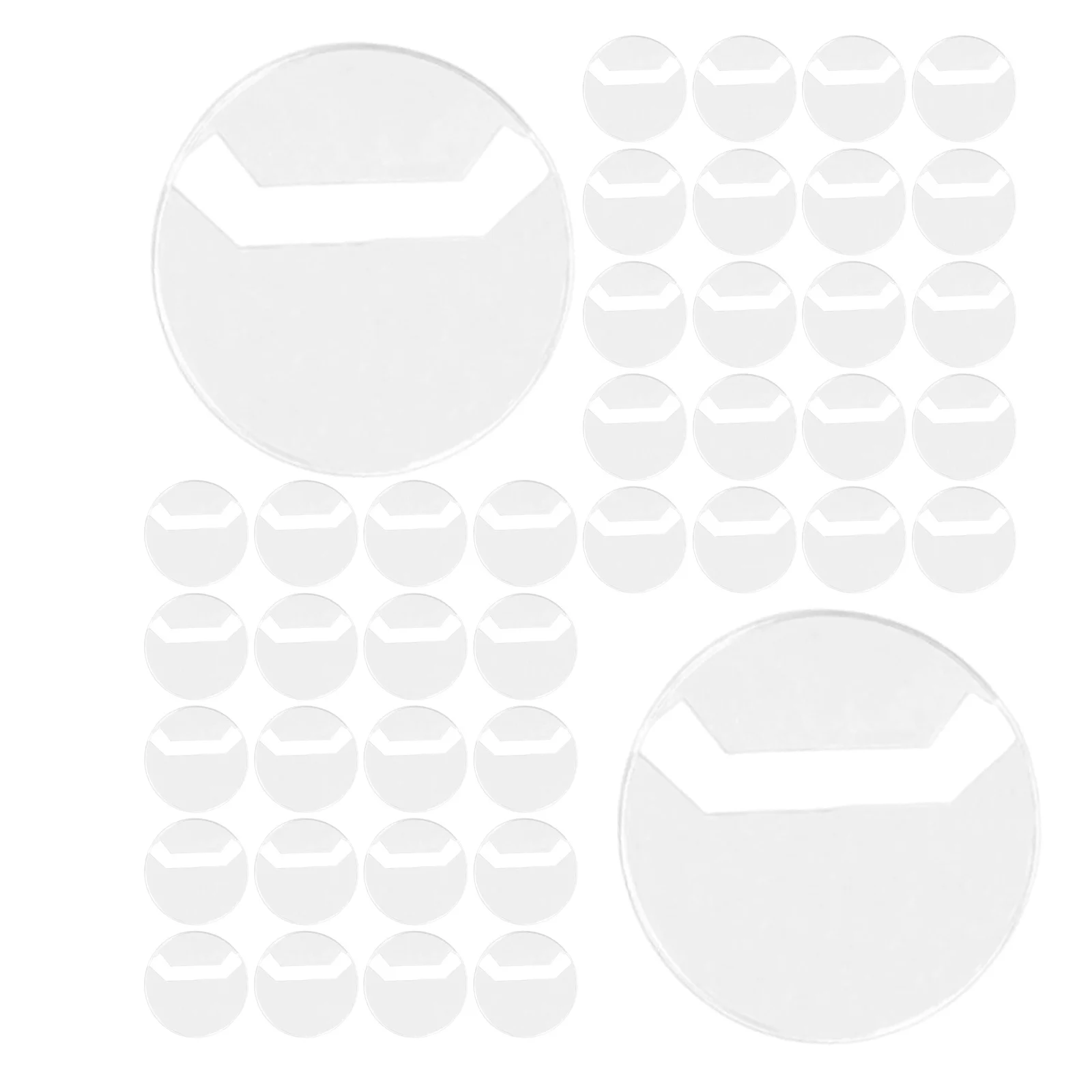 100 قطعة أغطية حماية الشارة أصحاب شارة بلاستيكية مستديرة واضحة 63 مللي متر شفافة المضادة للخدش دبوس زر عرض المنظم