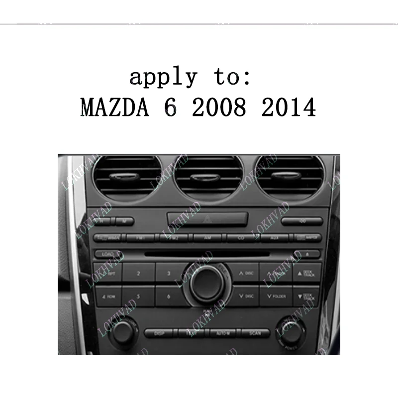 ل 2008-2014 مازدا 6 9 بوصة راديو السيارة أندرويد ستيريو شاشة الصوت مشغل فيديو الوسائط المتعددة كابلات الملاحة تسخير الإطار #3