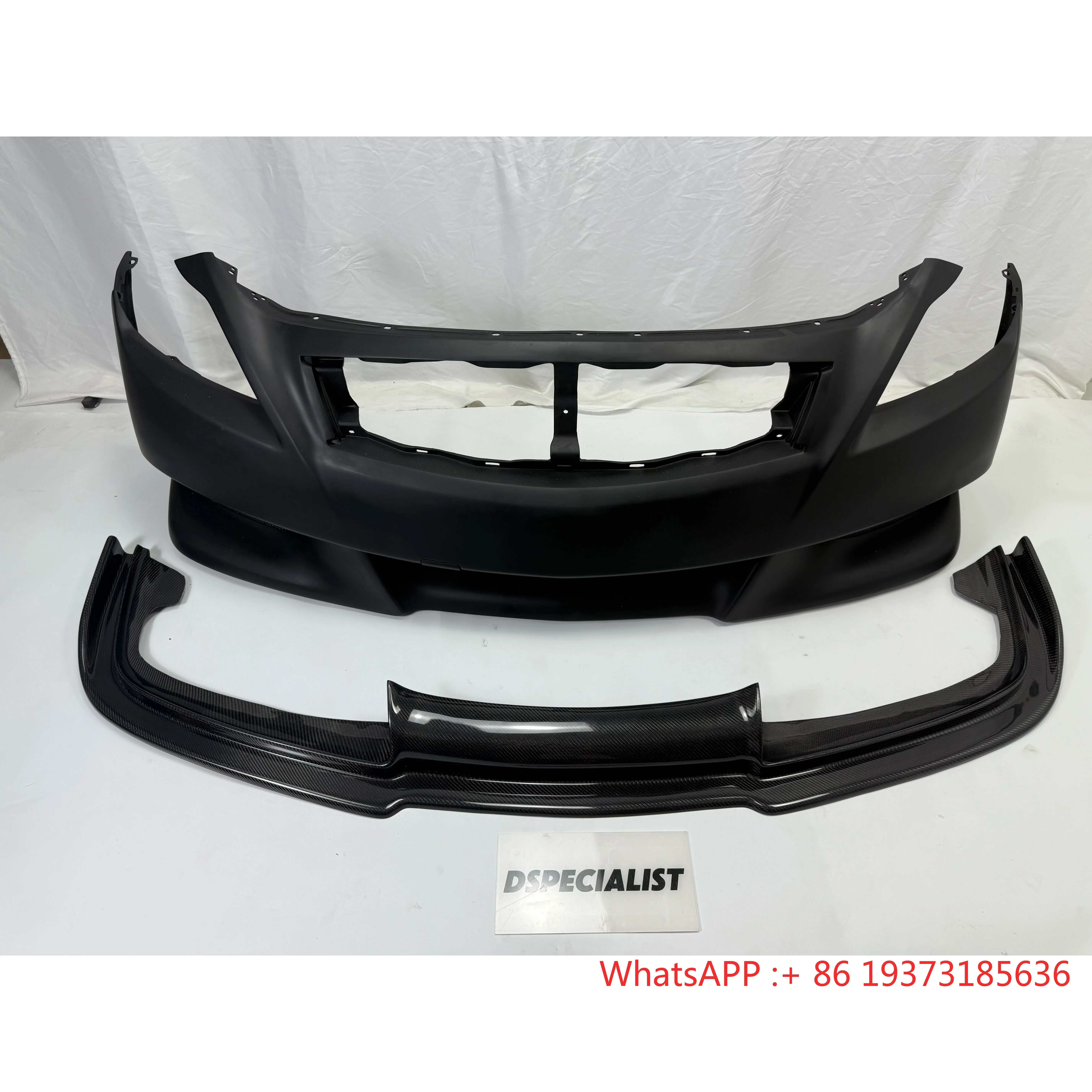 High Quality Half Carbon Fiber Bumper Lip for Infiniti G37 2D