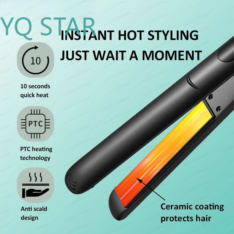 15041 Hair Straightener for  Hair Types 2 in 1 Flat Iron Clip Styler for Home Salon Use Professional Ceramic Titanium view 4