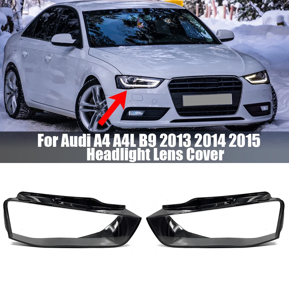 

Накладка на переднюю фару для Audi A4 A4L B9 2013 2014 2015, налобный фонарь, маска, абажур, линзы из оргстекла, автомобильные аксессуары