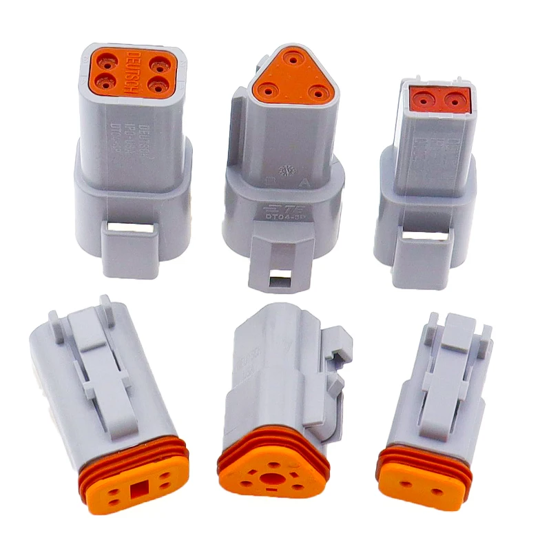 1set Deutsch DT connector DT06-2S/DT04-2P 2P 3P 4P 6P 8P 12P waterproof electrical connector for car motor with pins 22-16AWG